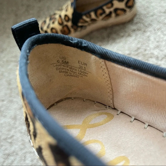 Sam Edelman Carrie Platform Espadrille Slip On Leopard - Picture 4 of 6